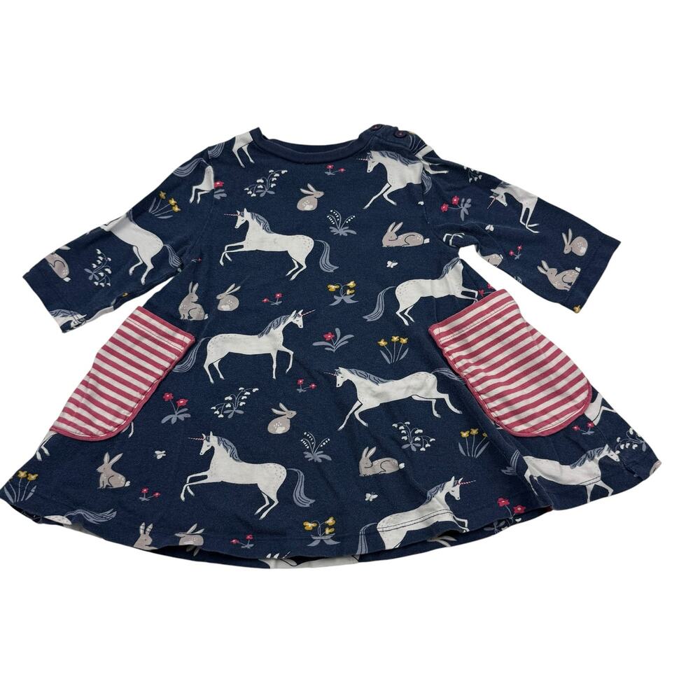 Mini Boden Woodland Unicorn Tunic, Size 2/3
